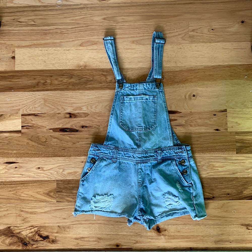 Denim romper, light wash, true craft, size 3